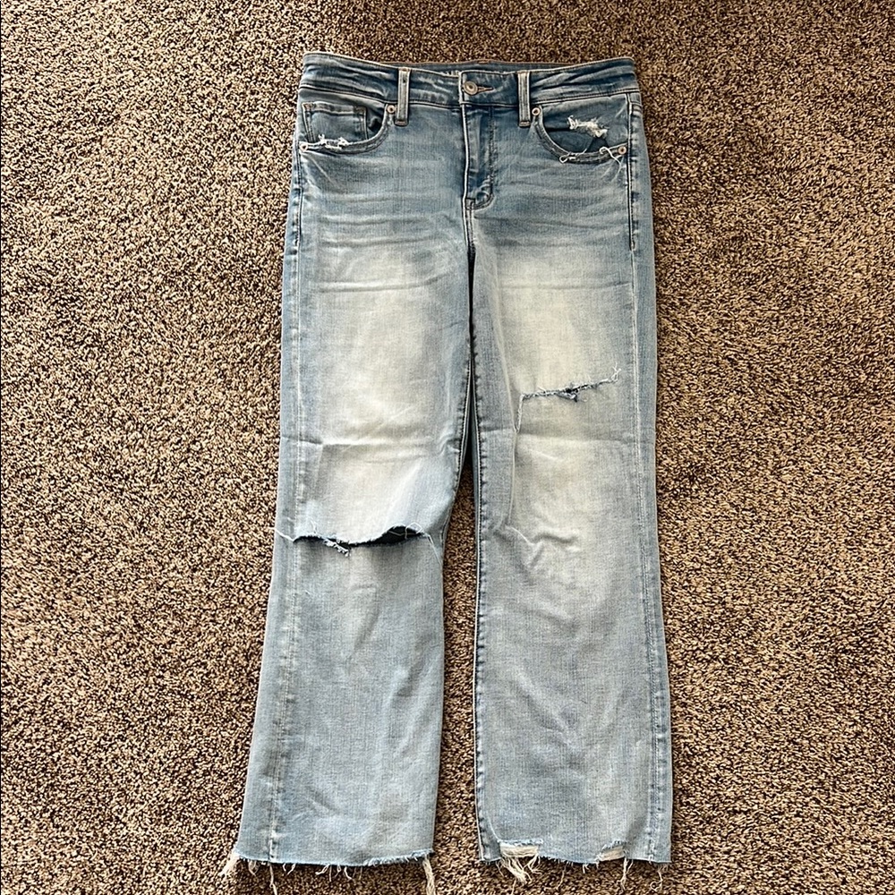 American Eagle Outfitters Faded Blue Straight Leg Jeans